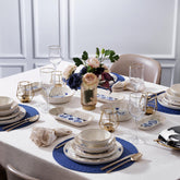 Schafer Martha 38 Parça Seramik Yemek Takımı Mavi